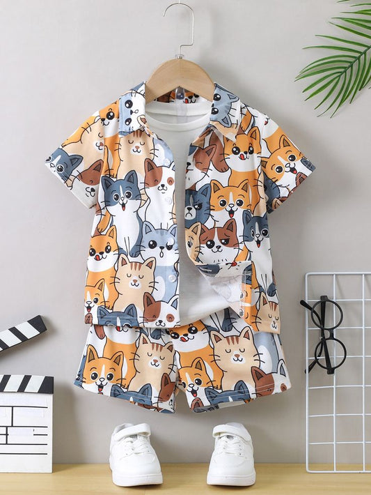 Boys Stylish Shirt & Shorts Set | Casual Wear 👕