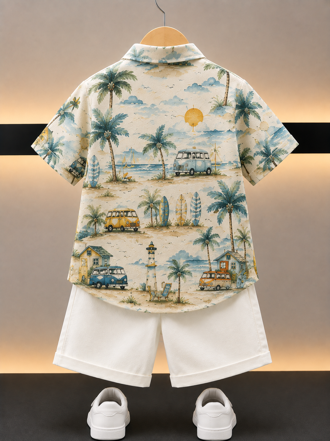 Trendy Kids Tropical Printed Shirt & Shorts Set | Perfect Holiday Outfit