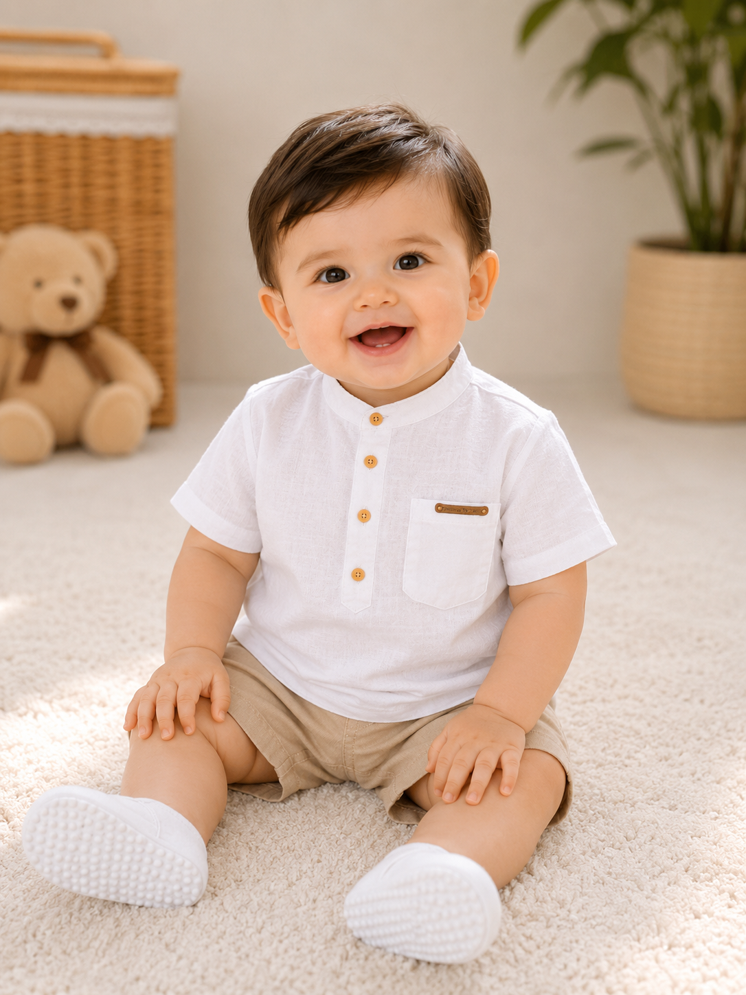 ✨ Premium White Kids Shirt – Simple & Stylish