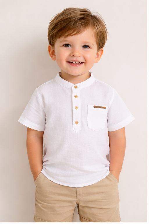 ✨ Premium White Kids Shirt – Simple & Stylish