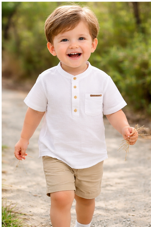 ✨ Premium White Kids Shirt – Simple & Stylish