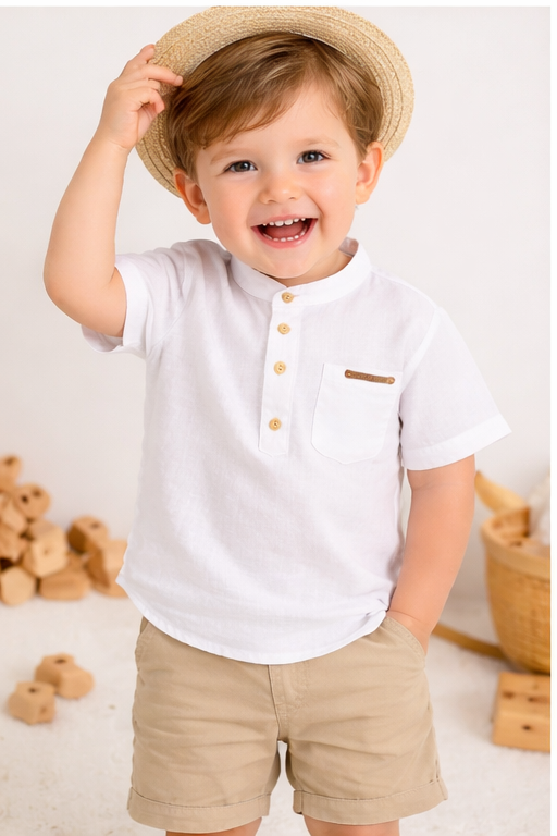 ✨ Premium White Kids Shirt – Simple & Stylish