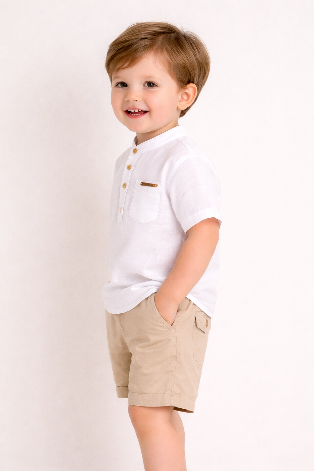 ✨ Premium White Kids Shirt – Simple & Stylish